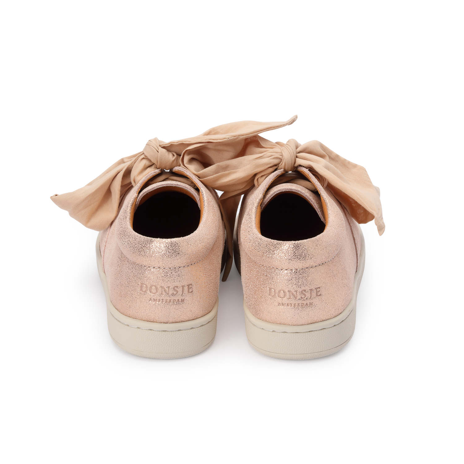 Emilia Organza Sneakers | Powder Metallic Leather