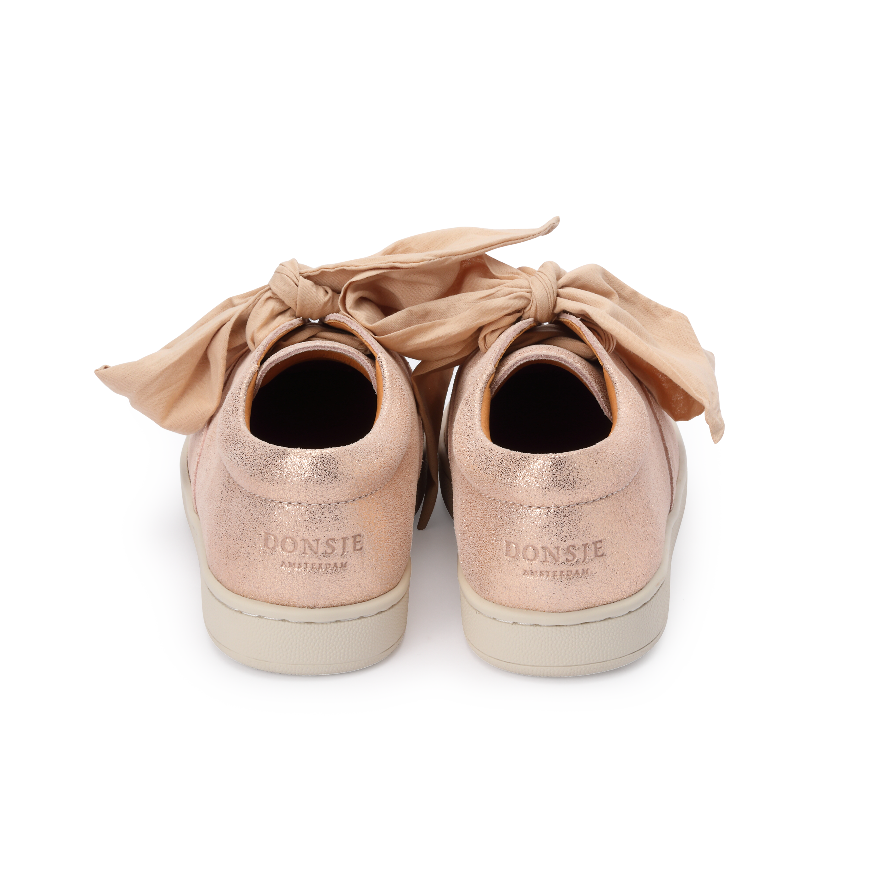 Emilia Organza Sneakers | Powder Metallic Leather