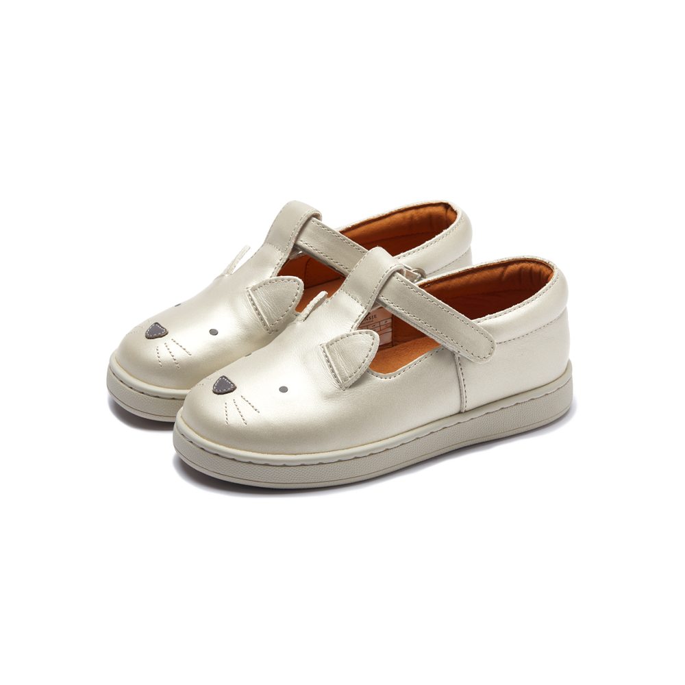 Esterre Shoes | Cat | Off White Metallic Leather