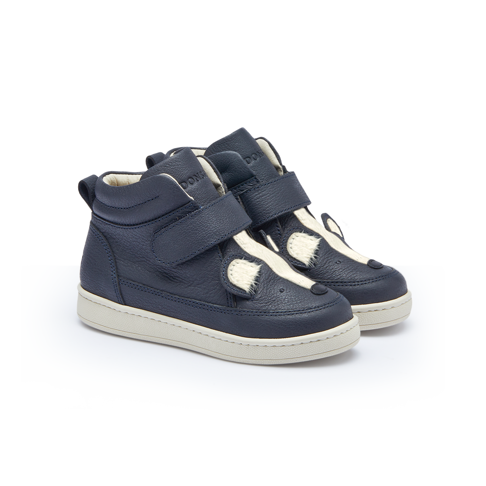 Mika Sneakers | Skunk | Navy Leather