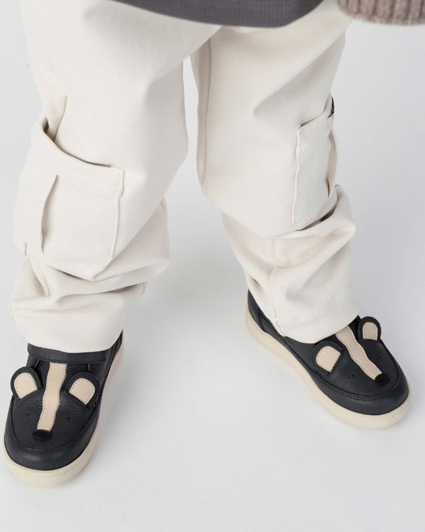 Mika Sneakers | Skunk | Navy Leather
