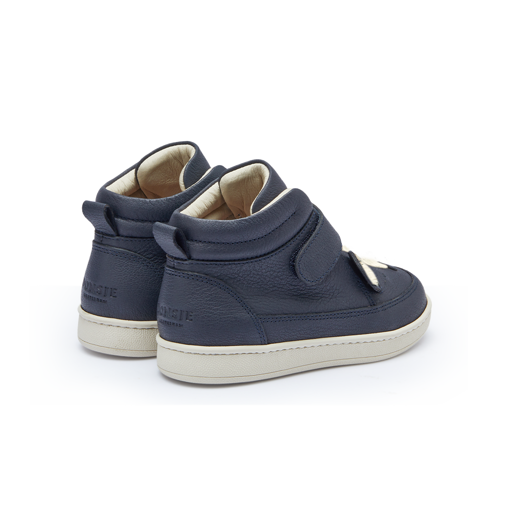 Mika Sneakers | Skunk | Navy Leather