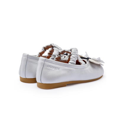 Mileni Ballerinas | Silver Blue Metallic Leather