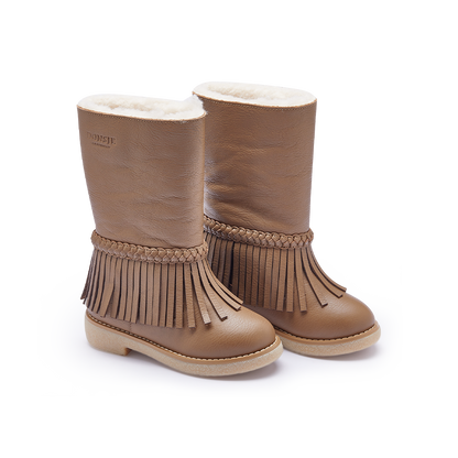 Daffy Boots | Lavender Brown Leather