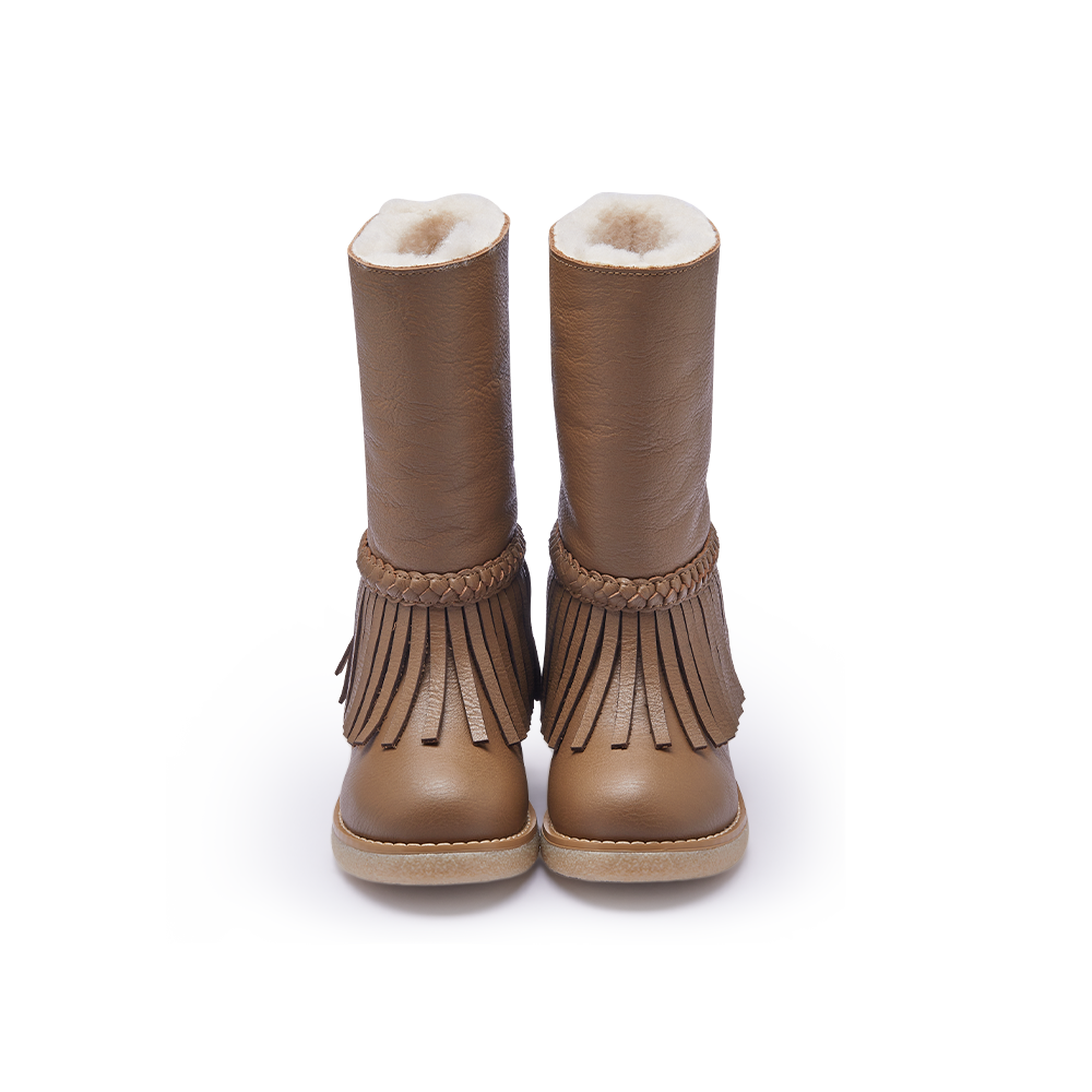 Daffy Boots | Lavender Brown Leather