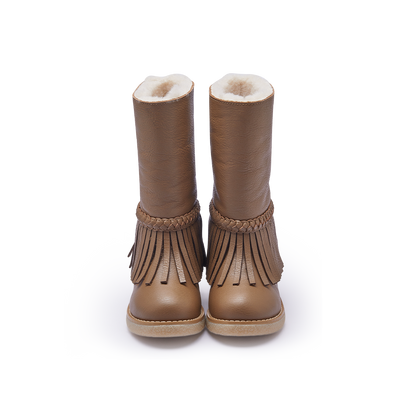 Daffy Boots | Lavender Brown Leather