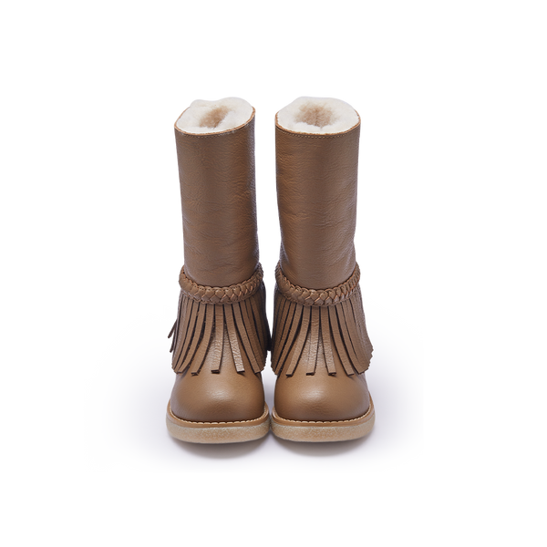 Daffy Boots | Lavender Brown Leather