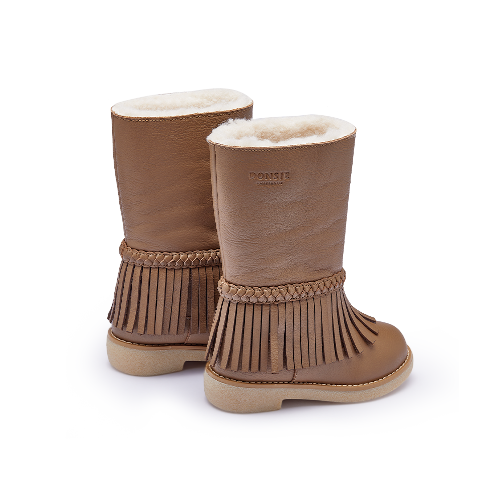 Daffy Boots | Lavender Brown Leather