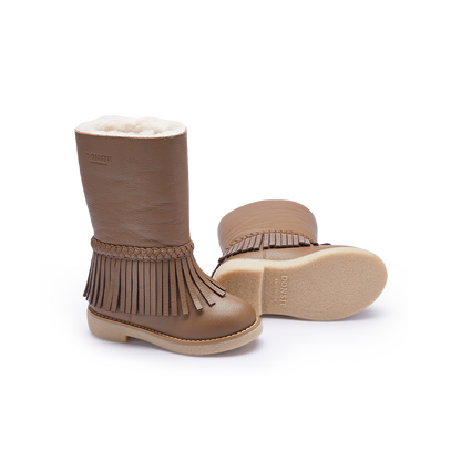 Daffy Boots | Lavender Brown Leather