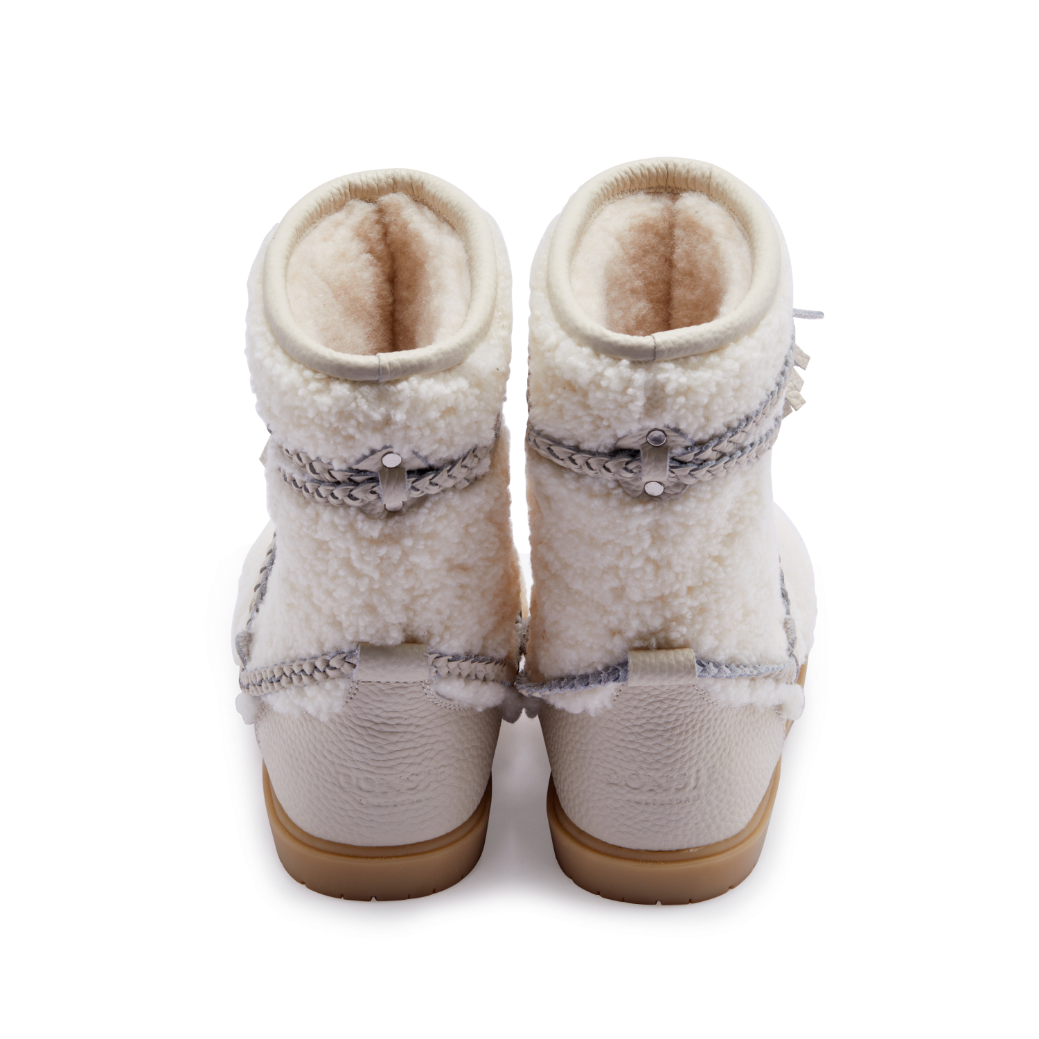 Myril Boots | Off White Curly Sheep Wool