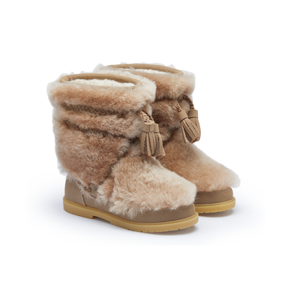 Myril Boots | Light Beige Sheep Wool