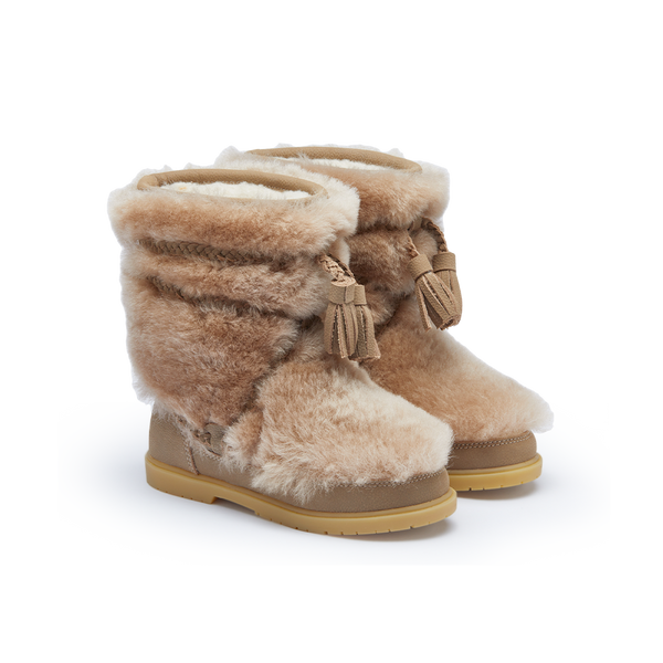 Myril Boots | Light Beige Sheep Wool