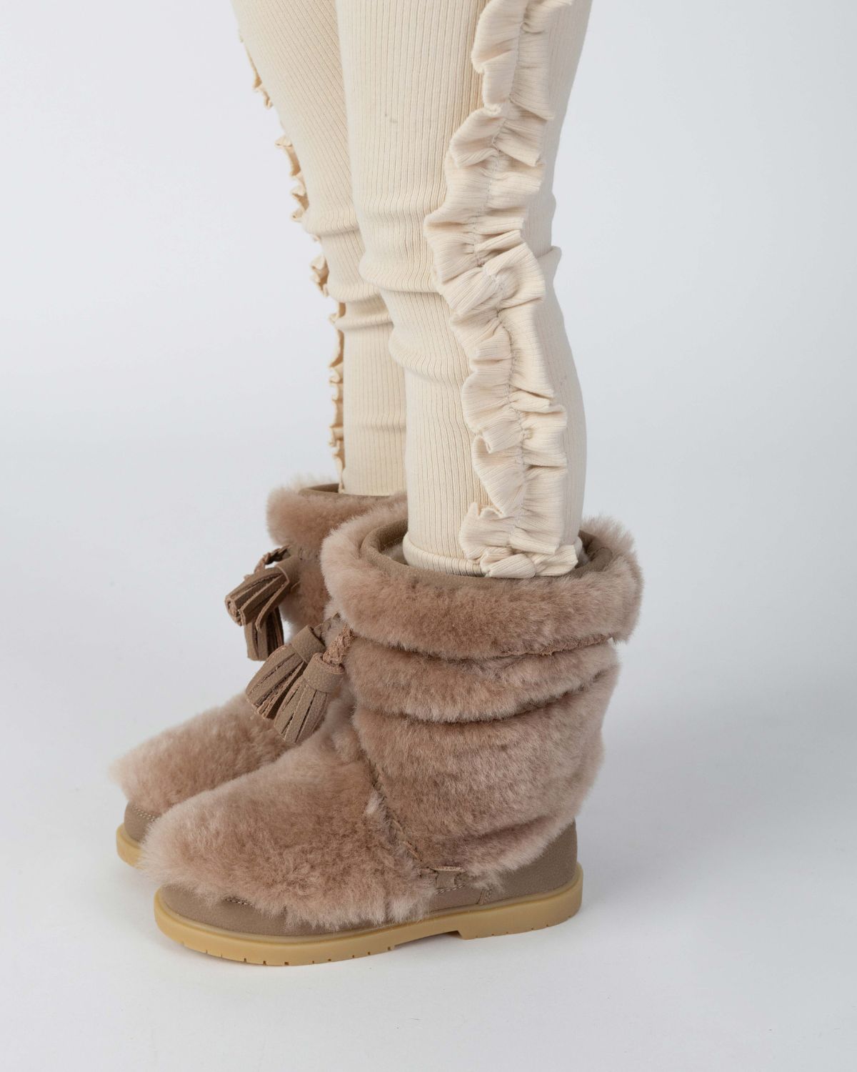 Myril Boots | Light Beige Sheep Wool