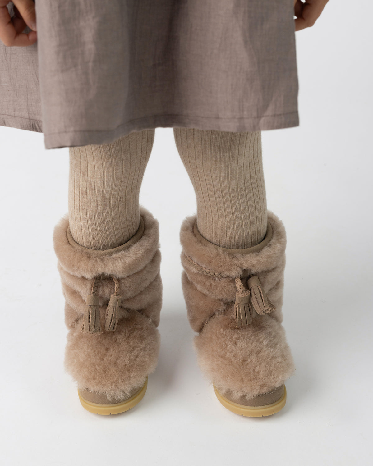 Myril Boots | Light Beige Sheep Wool