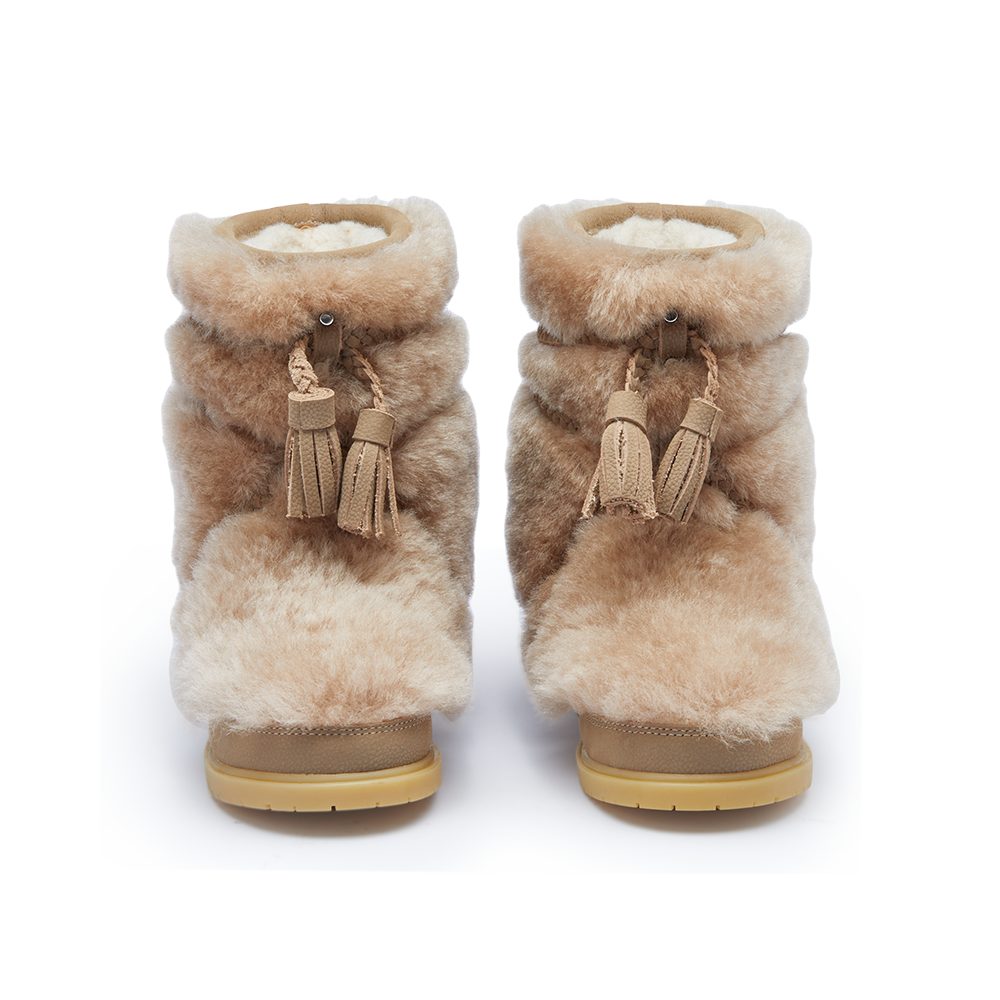 Myril Boots | Light Beige Sheep Wool