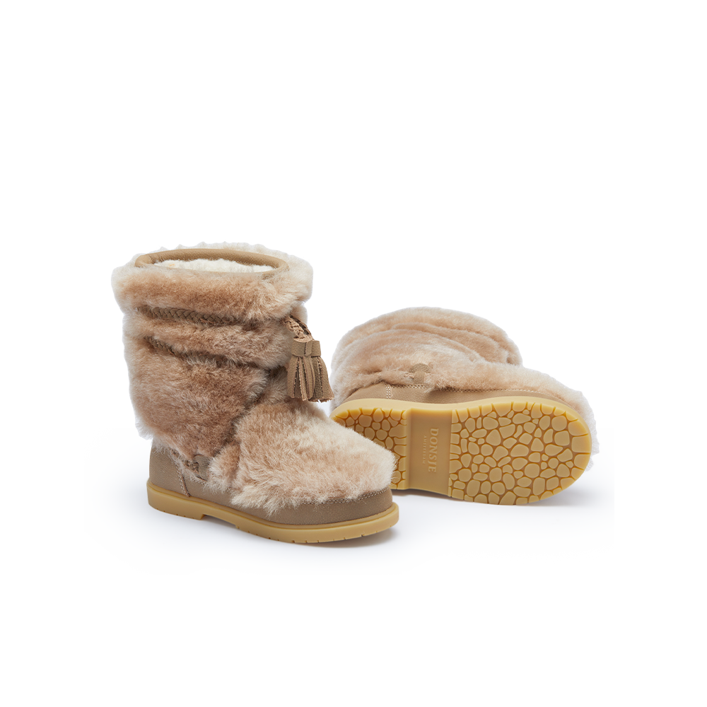 Myril Boots | Light Beige Sheep Wool