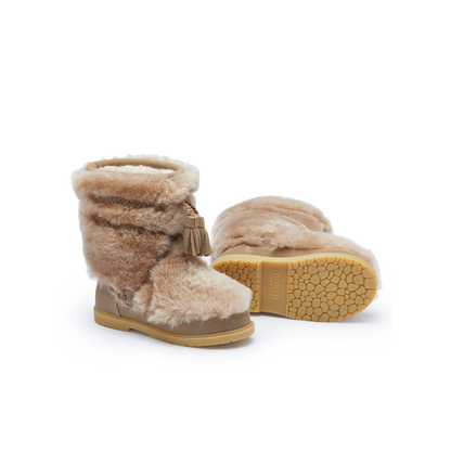 Myril Boots | Light Beige Sheep Wool
