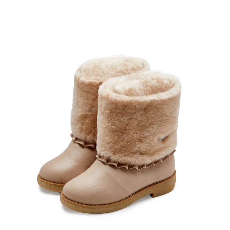 Rosalen Boots | Light Beige Sheep Wool
