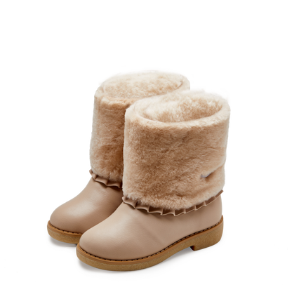Rosalen Boots | Light Beige Sheep Wool