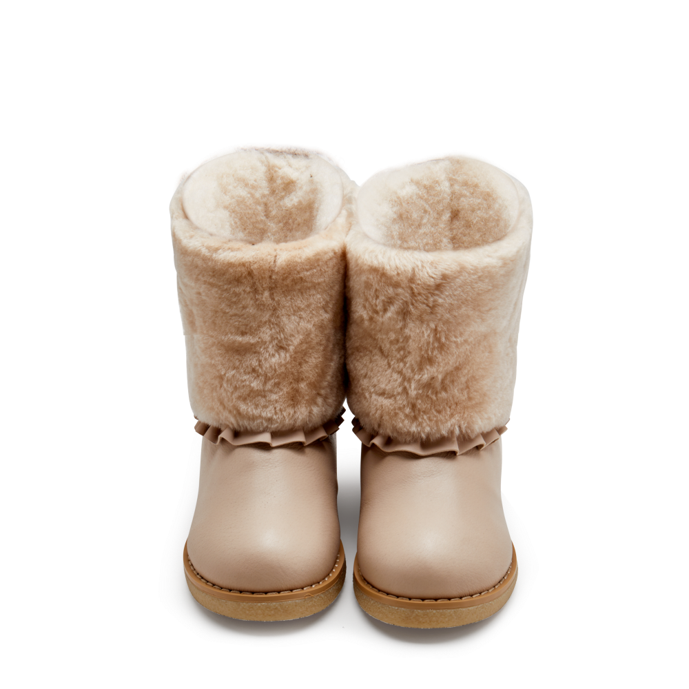 Rosalen Boots | Light Beige Sheep Wool