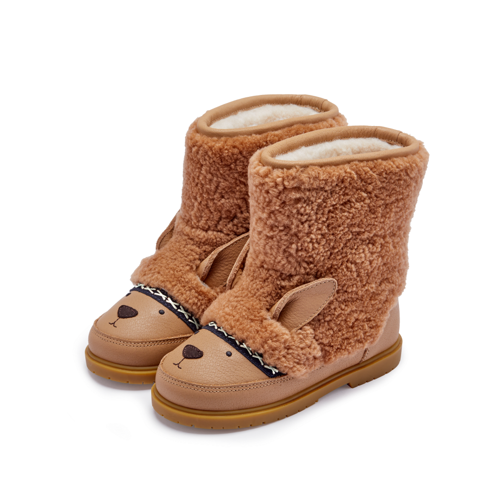 Wadou Boots | Alpaca | Beige Curly Sheep Wool
