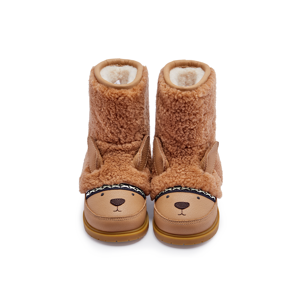 Wadou Boots | Alpaca | Beige Curly Sheep Wool
