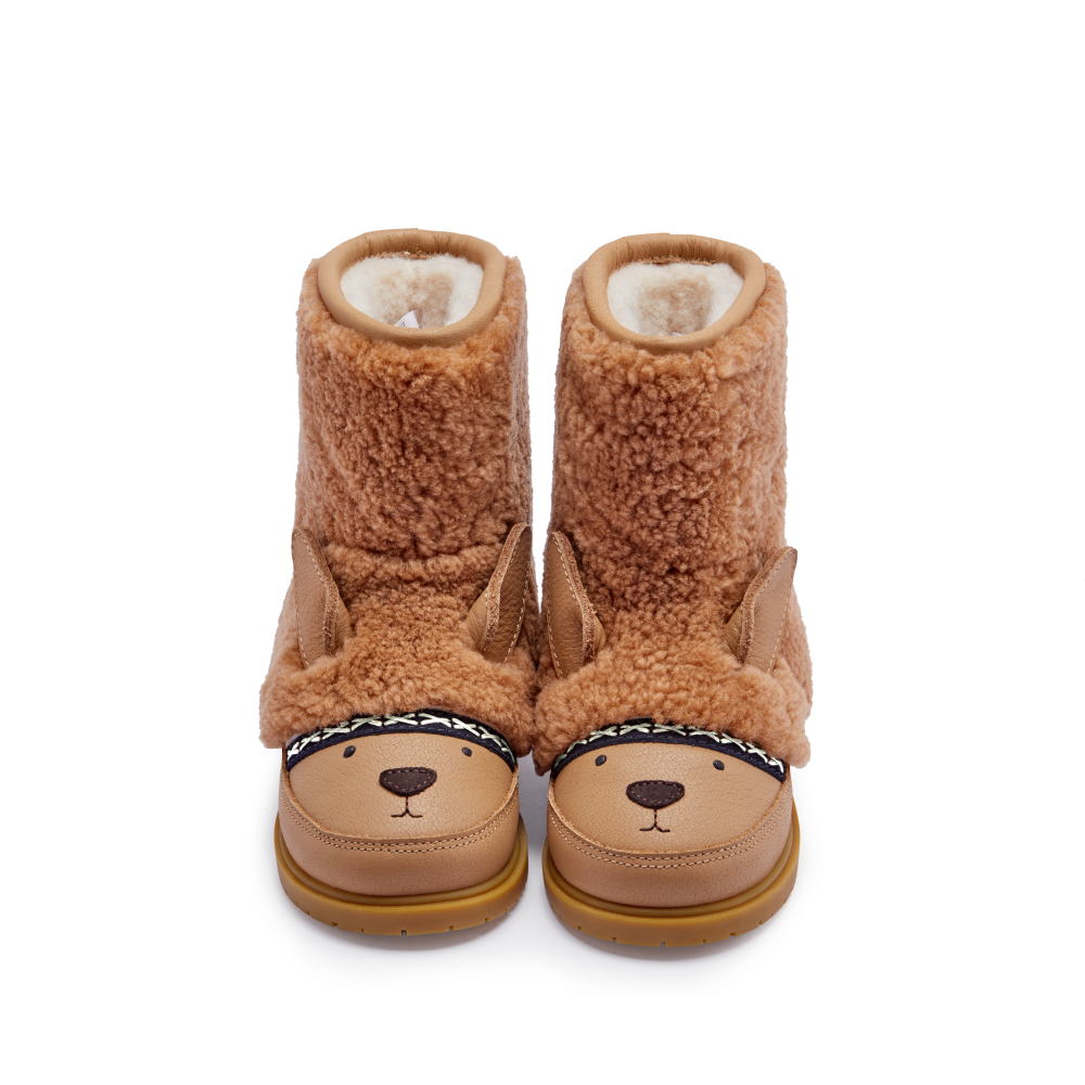 Wadou Boots | Alpaca | Beige Curly Sheep Wool