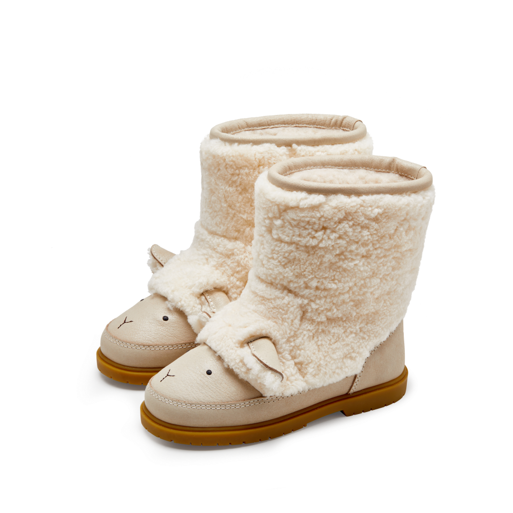 Wadou Boots | Lammy | Off White Curly Sheep Wool