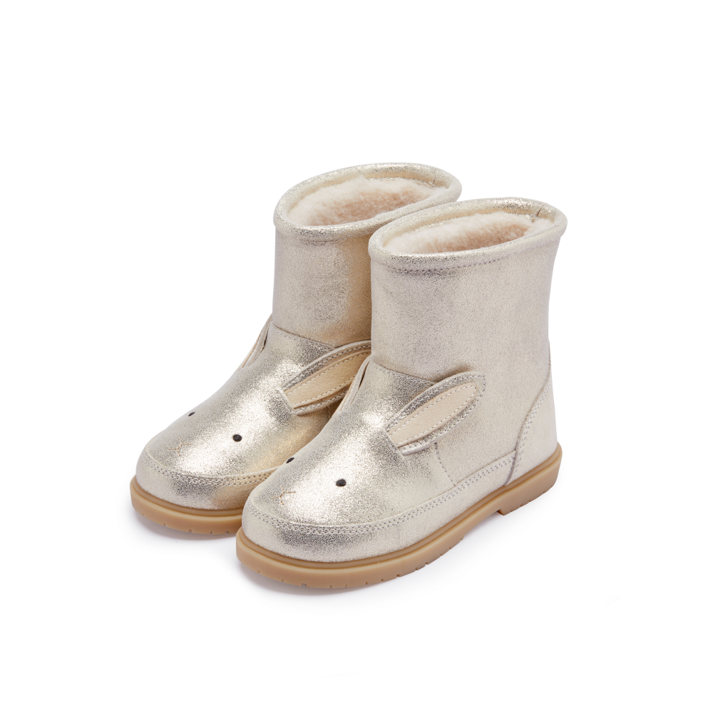 Xelly Boots | Bunny | Silver Metallic Leather
