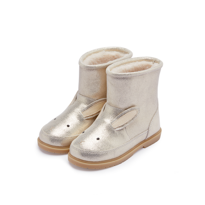 Xelly Boots | Bunny | Silver Metallic Leather