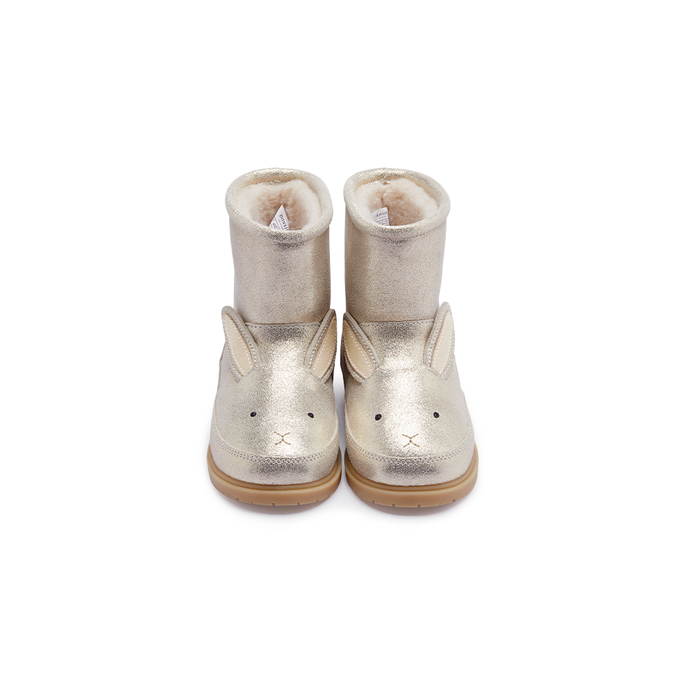 Xelly Boots | Bunny | Silver Metallic Leather