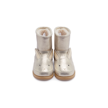 Xelly Boots | Bunny | Silver Metallic Leather