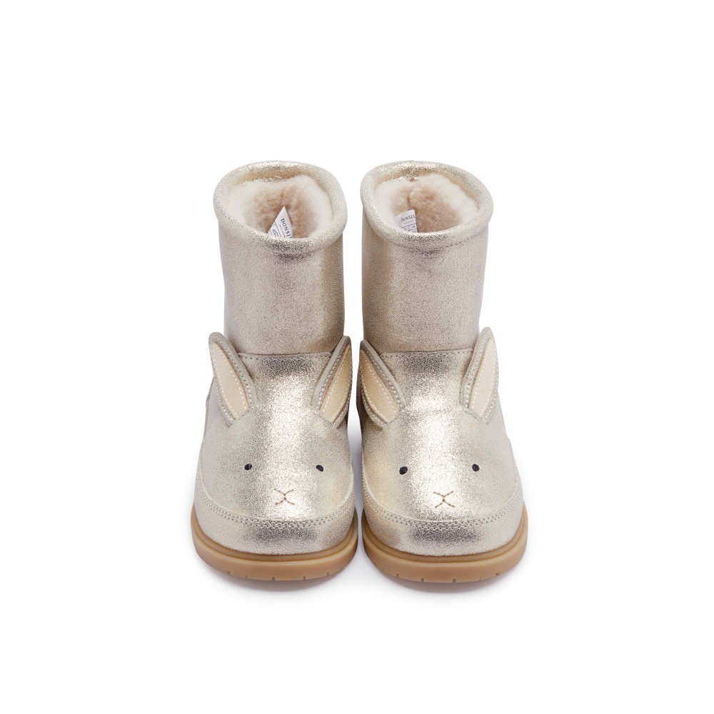 Xelly Boots | Bunny | Silver Metallic Leather