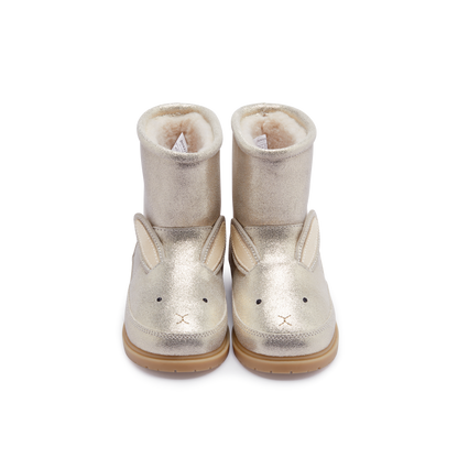 Xelly Boots | Bunny | Silver Metallic Leather