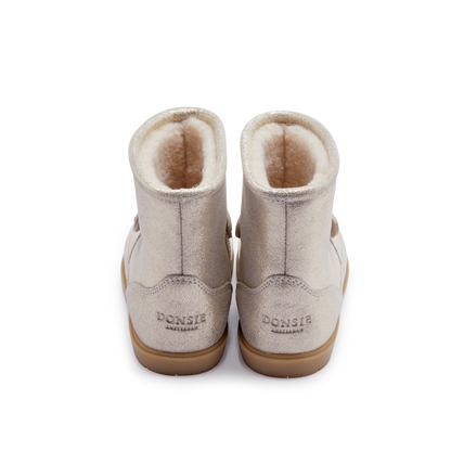 Xelly Boots | Bunny | Silver Metallic Leather