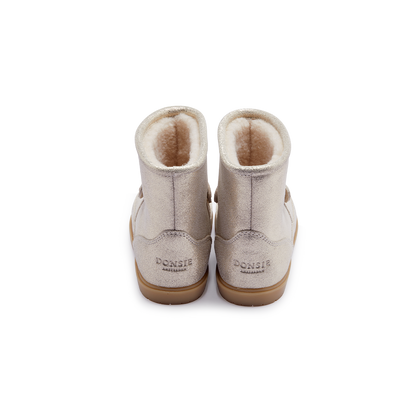 Xelly Boots | Bunny | Silver Metallic Leather