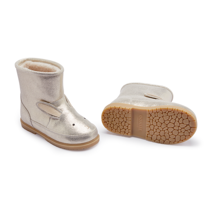 Xelly Boots | Bunny | Silver Metallic Leather
