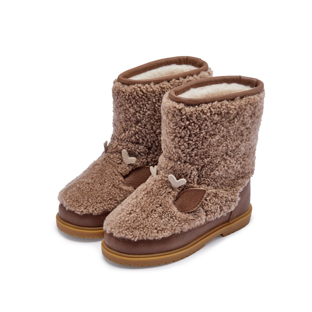 Kirfi Boots | Stag | Chestnut Curly Sheep Wool