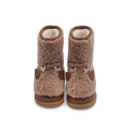 Kirfi Boots | Stag | Chestnut Curly Sheep Wool