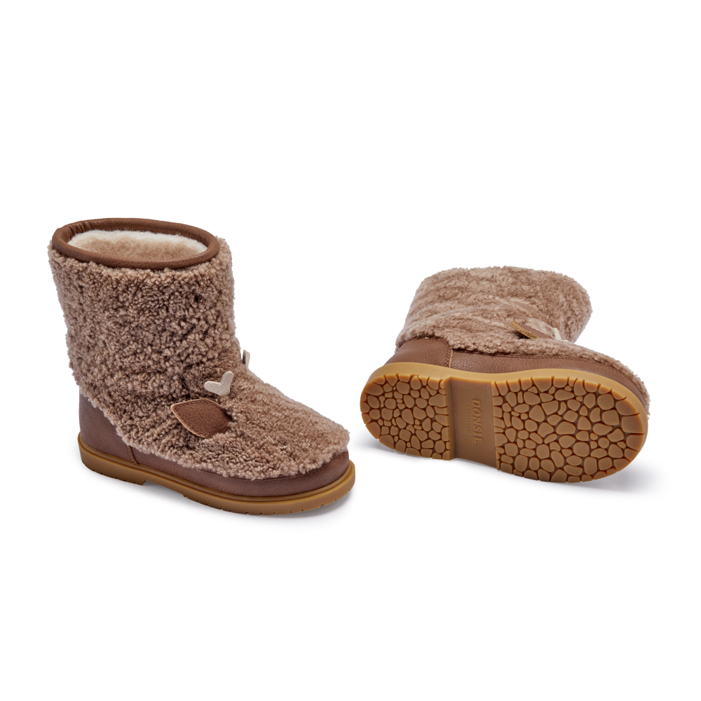 Kirfi Boots | Stag | Chestnut Curly Sheep Wool