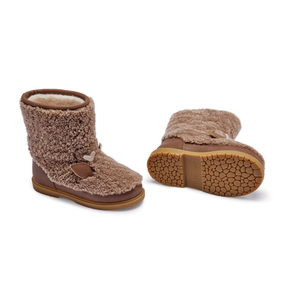 Kirfi Boots | Stag | Chestnut Curly Sheep Wool
