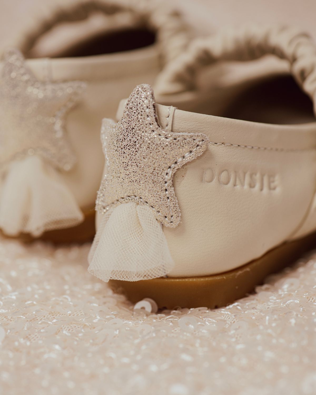 Lauran Ballerinas | Shooting Star | Cream Sheep Leather