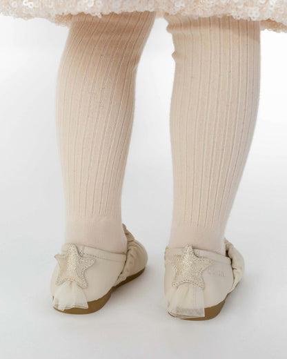 Lauran Ballerinas | Shooting Star | Cream Sheep Leather