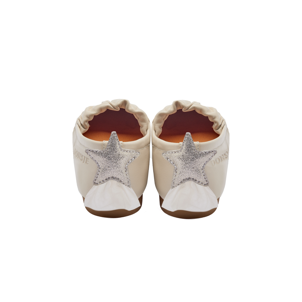 Lauran Ballerinas | Shooting Star | Cream Sheep Leather
