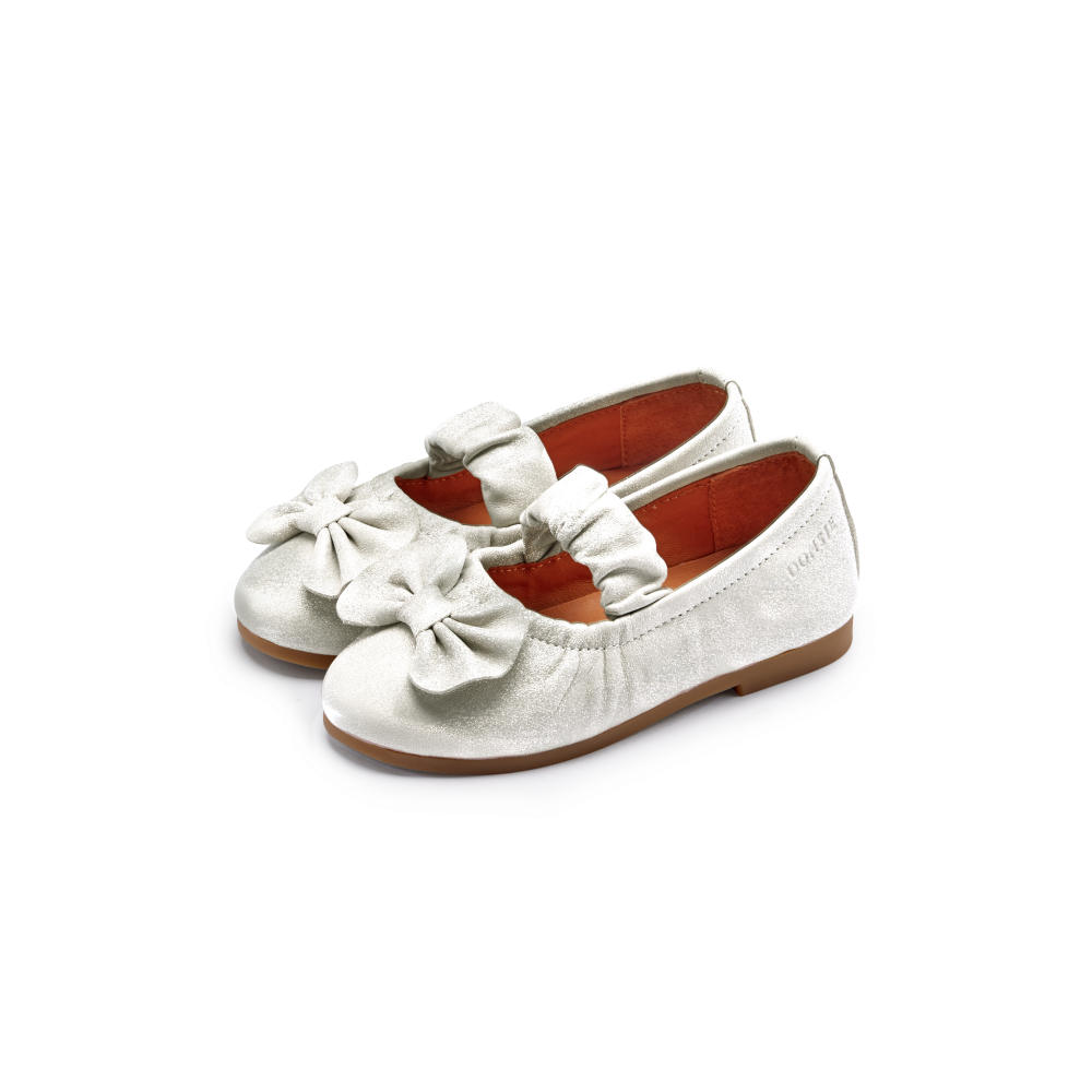 Mylah Ballerinas | Silver Metallic Leather
