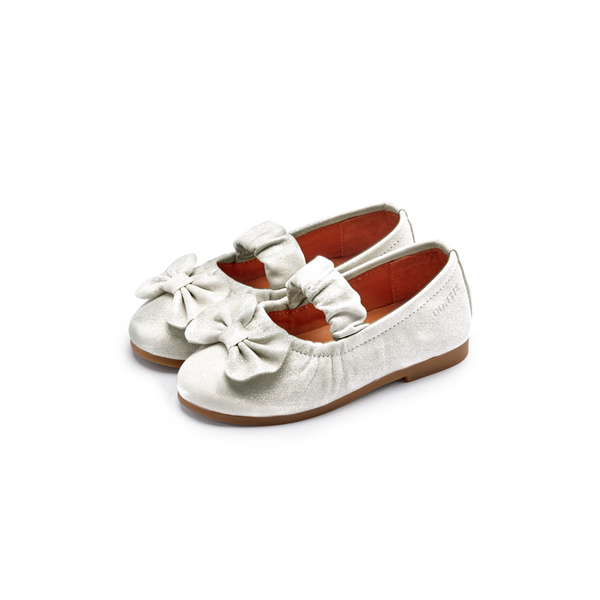 Mylah Ballerinas | Silver Metallic Leather