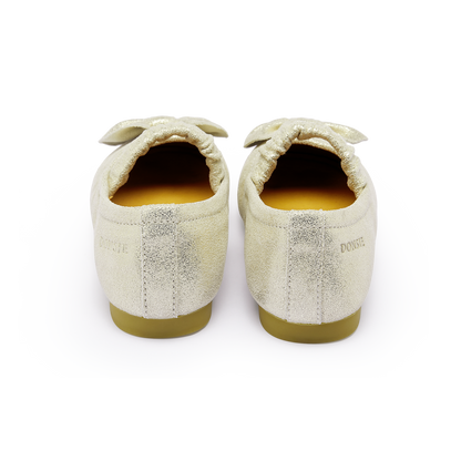 Mylah Ballerinas | Silver Metallic Leather