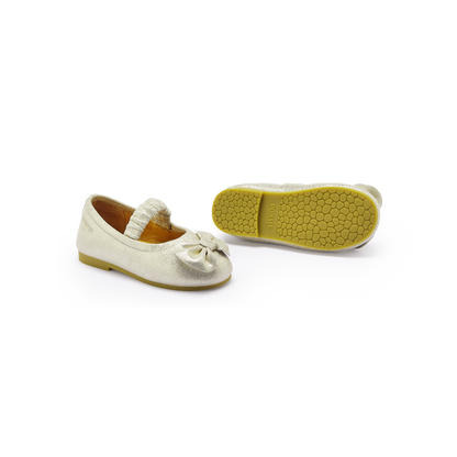 Mylah Ballerinas | Silver Metallic Leather
