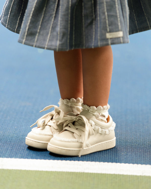 Lisel Sneakers | Off White Leather