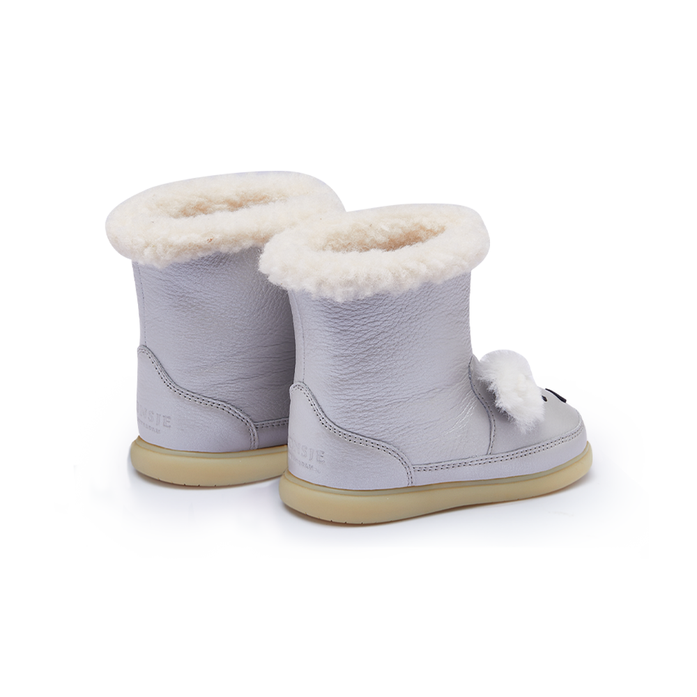 Deloniek Boots | Polar Fox | Silver Blue Metallic Leather